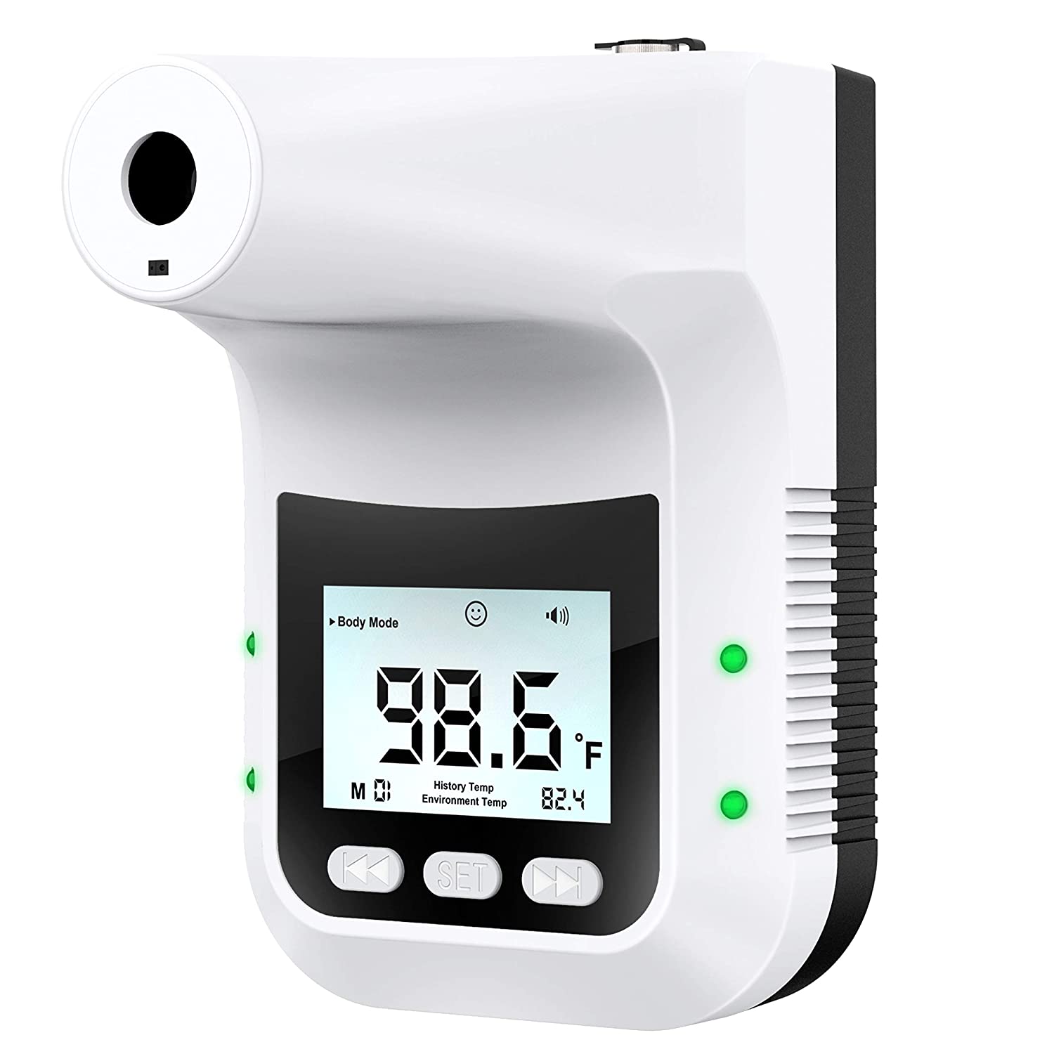 Wall Mounted Infrared Thermometer for Non-Contact Forehead 0.5s Quick Test with Large LCD Display Fever Alarm for Office/Company/Factory/Shop/School/Restaurant 