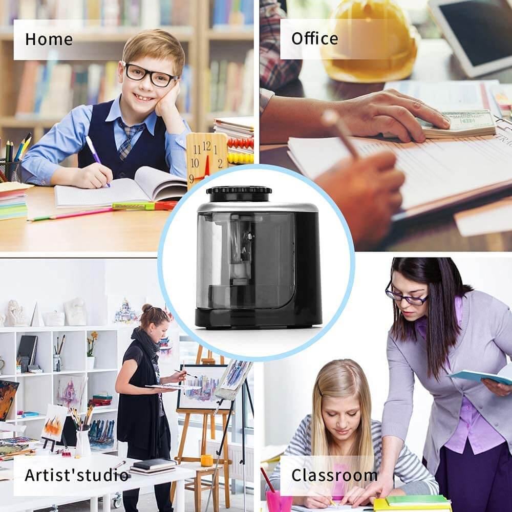 1Pc Home Office Durable Electric Pencil Sharpener Auto School Portable N1O0
